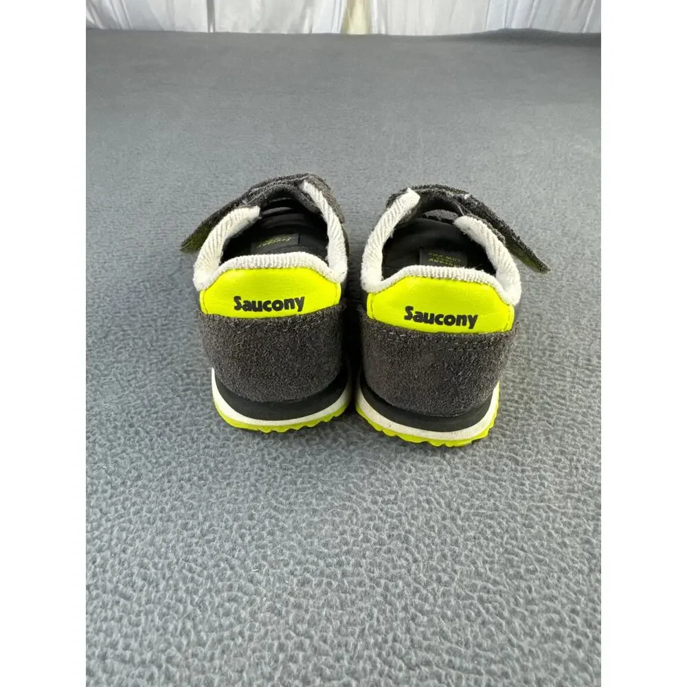Saucony Infant Boy Baby‎ Jazz Crib Grey Green Athletic Sneaker Size 3